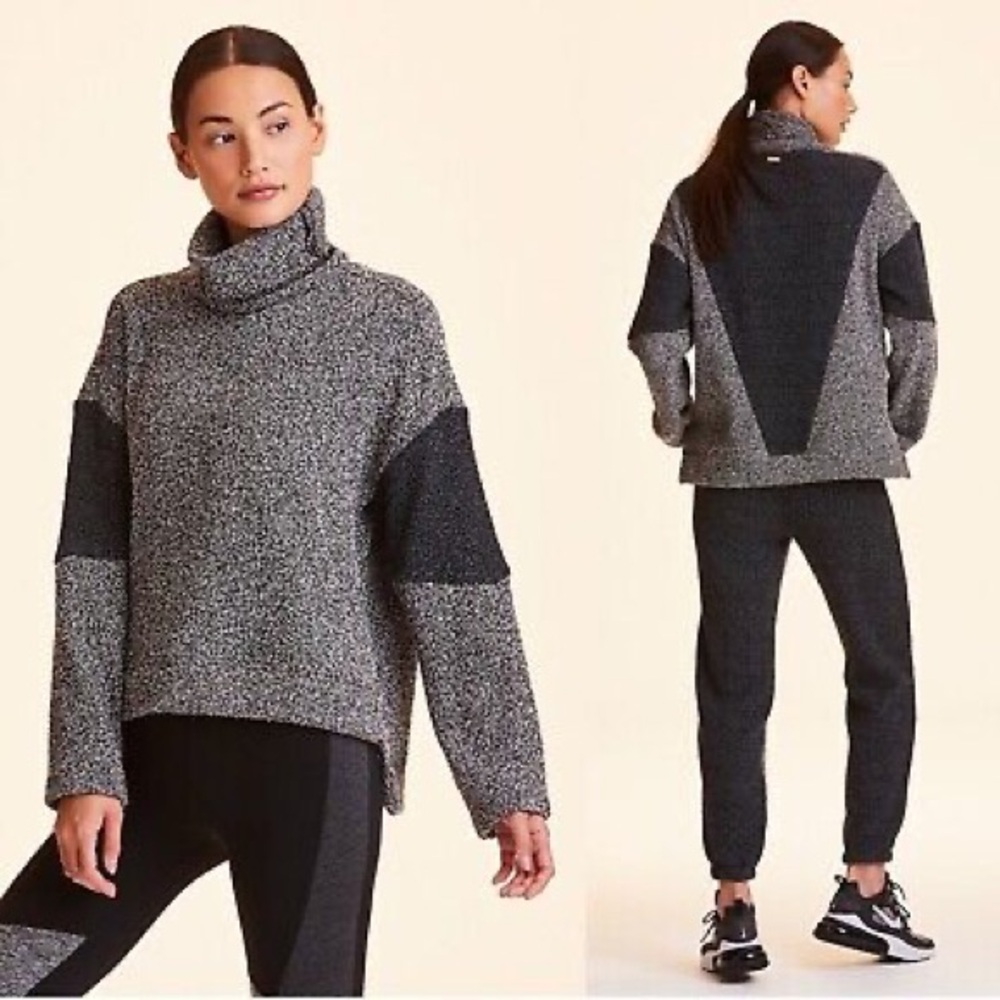 SET Alala Textured Retreat Boucle Knit cowl Sweater and Joggers